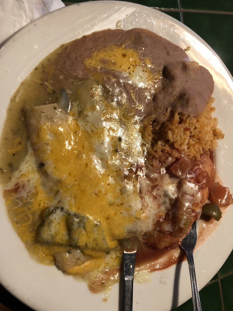 Red sauce beef enchilada combo. Yelp