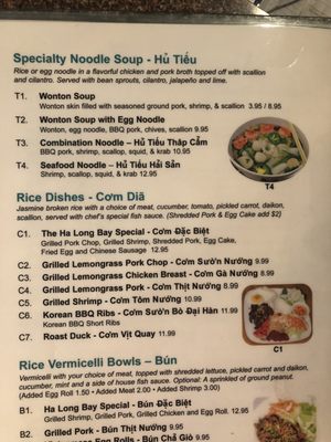 Menu photo 7 Ha Long Bay Dunedin, FL