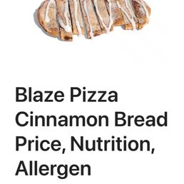 Advertised cinnamon bread.