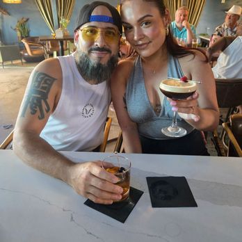 The Basin - Hubby and I with our drinks ever so proudly lol - Bars Near Me - Sanford, Florida