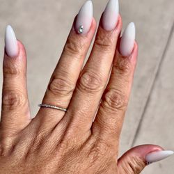 iNails and Spa - Milky White on almond