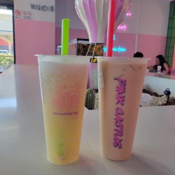 Pink Cactus Tea - Lychee slush and classic milk tea - Bubble Tea Near Me - Las Vegas, Nevada