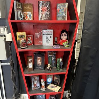Twisted Coffee - Horror bookshelf. As an avid reader, I am pleased to see a coffee shop with a book selection. You see that often anymore, unfortunately. - Coffee & Tea Near Me - Bakersfield, California Twisted Coffee - Horror bookshelf. As an avid reader, I am pleased to see a coffee shop with a book selection. You see that often anymore, unfortunately. - Coffee & Tea Near Me - Bakersfield, California