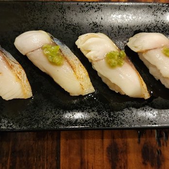 Maguro - Marinated Saba. Fresh fish with  salty smokey and citrusy boost to make it even more savory. - Sushi Bars Near Me - Brookline, Massachusetts