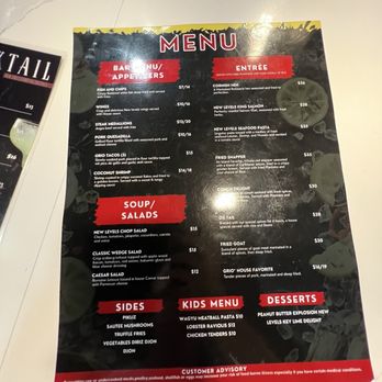 New Levels Bar And Grill - Food menu - Caribbean Near Me - Naples, Florida