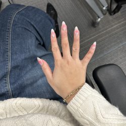 Creative Nails and Spa - My favorite!!!! aura nails, like they're blushing with stars.