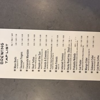 Sideward Brewing Co - Beer menu - Breweries Near Me - Orlando, Florida
