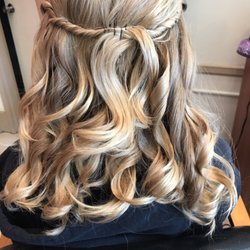 Escape Salon & spa - Prom hair : curled with twisted braid
