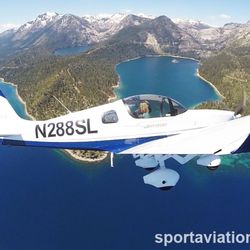 Sport Aviation Center - Airplane Light Sport Aircraft pilot training above Lake Tahoe Emerald Bay