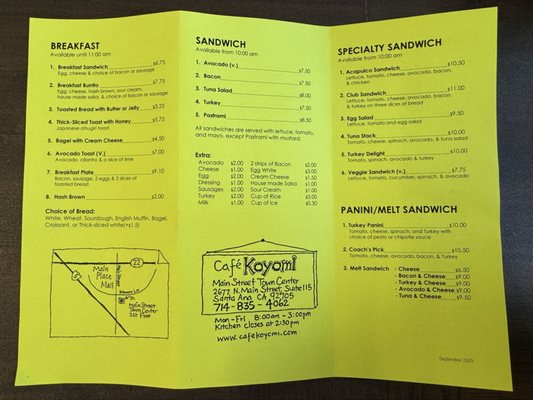 Menu photo 3 Cafe Koyomi Santa Ana, CA