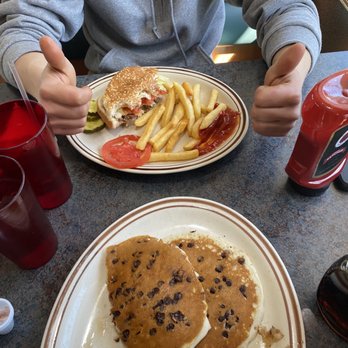 Mt Bethel Diner - chocolate chip pancakes and the swiss burger deluxe. - Diners Near Me - Mount Bethel, Pennsylvania Mt Bethel Diner - chocolate chip pancakes and the swiss burger deluxe. - Diners Near Me - Mount Bethel, Pennsylvania