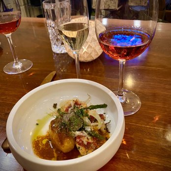 T&T Innovation Kitchen - Lobster and Rose' pairing - New American Near Me - Palm Desert, California
