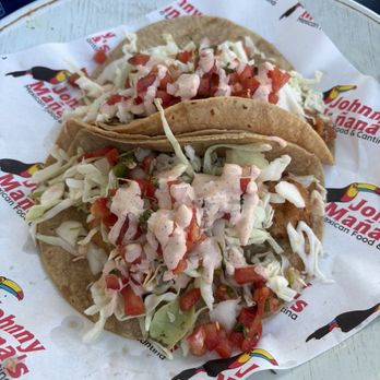Johnny Mañana's - Johnny's World Famous Crispy Fish Taco ehh ask for them with 1 tortilla. - Mexican Near Me - Oceanside, California Johnny Mañana's - Johnny's World Famous Crispy Fish Taco ehh ask for them with 1 tortilla. - Mexican Near Me - Oceanside, California
