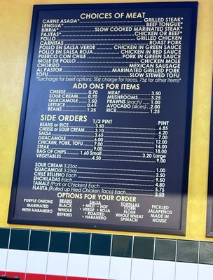 Menu photo 1 La Corneta Taqueria San Francisco, CA