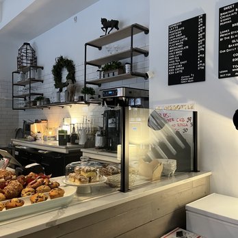 The Laughing Horse Coffee and Tea - Side shot of the large counter - Coffee & Tea Near Me - Harrison, New York The Laughing Horse Coffee and Tea - Side shot of the large counter - Coffee & Tea Near Me - Harrison, New York