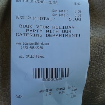 Joan's on Third - The Bill!AW - Breakfast & Brunch Near Me - Los Angeles, California Joan's on Third - The Bill!AW - Breakfast & Brunch Near Me - Los Angeles, California