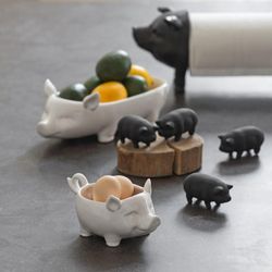 Violets & Cream - Pig Paper Towel Holder