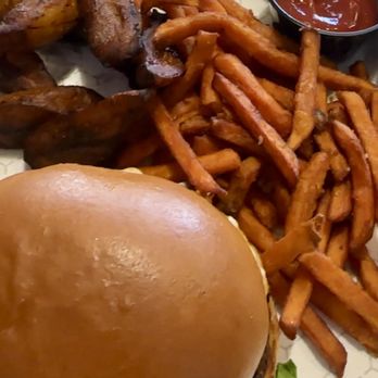 Urban Vegan - Sweet Potato Burger and Sweet Potato Friessweet - Vegan Near Me - Newark, New Jersey