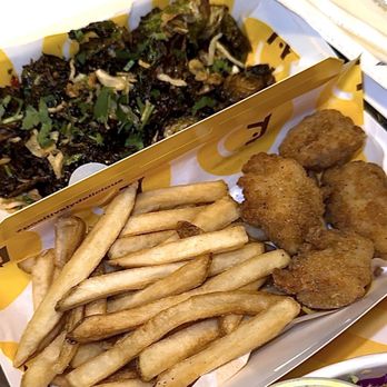 Starbird Chicken - Chicken kids meals (bottom), Brussels sprouts (above) - Chicken Shop Near Me - Cupertino, California Starbird Chicken - Chicken kids meals (bottom), Brussels sprouts (above) - Chicken Shop Near Me - Cupertino, California