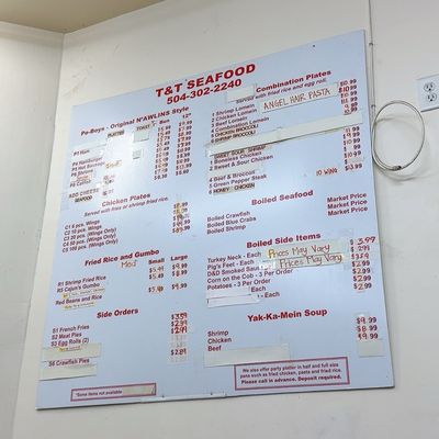 Menu photo 1 T & T Seafood New Orleans, LA Menu photo 1 T & T Seafood New Orleans, LA
