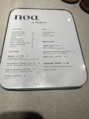 Menu photo 2 Noa a Cafe New York, NY