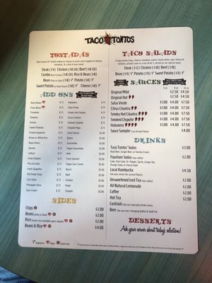 Menu photo 7 Taco Tontos Lakewood, OH