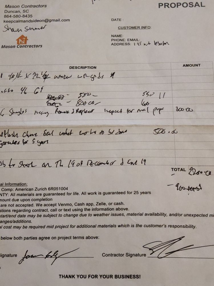 Slide of Mason Contracting