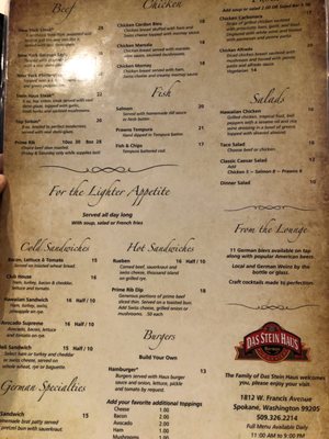 Menu photo 7 Das Stein Haus Spokane, WA Menu photo 7 Das Stein Haus Spokane, WA