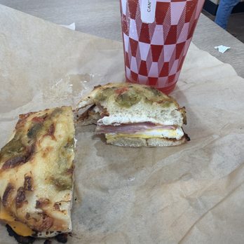 Einstein Bros. Bagels - Farmhouse Egg Sandwich with Energy Spritz - Breakfast & Brunch Near Me - Ann Arbor, Michigan
