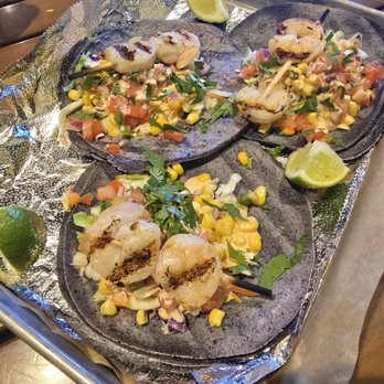 Heritage Eats - Shrimp Tacos on Blue Corn Tortillas - Salad Near Me - Napa, California