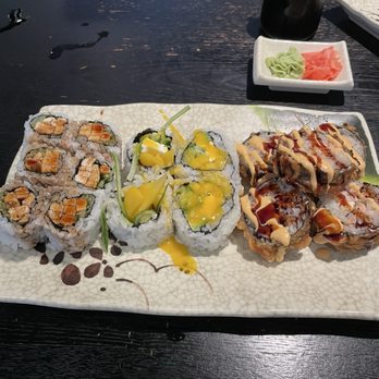 Osaka Sushi - Chicken teriyaki hand roll 59. Yummy Roll (8pcs) 46. Las Vegas Roll - Sushi Bars Near Me - Rochester, New York Osaka Sushi - Chicken teriyaki hand roll 59. Yummy Roll (8pcs) 46. Las Vegas Roll - Sushi Bars Near Me - Rochester, New York