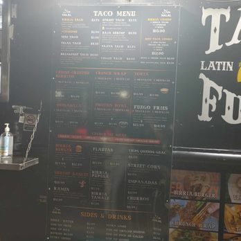 Taco Fuego - Menu - Food Trucks Near Me - Houston, Texas Taco Fuego - Menu - Food Trucks Near Me - Houston, Texas