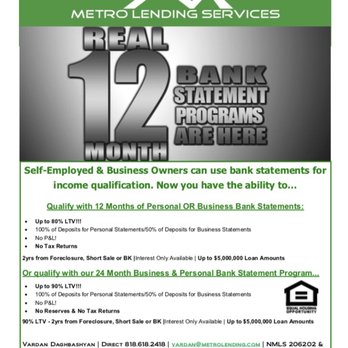 Vardan Daghbashyan - Metro Lending Services - 12 Month Bank Statement Program - Mortgage Brokers Near Me - Glendale, California Vardan Daghbashyan - Metro Lending Services - 12 Month Bank Statement Program - Mortgage Brokers Near Me - Glendale, California