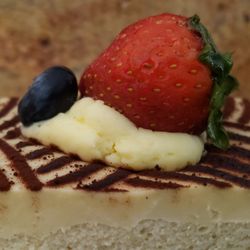 Slice of chocolate mousse cake