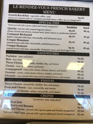 Menu photo 4 Le Rendez-Vous French Bakery Oceanside, CA