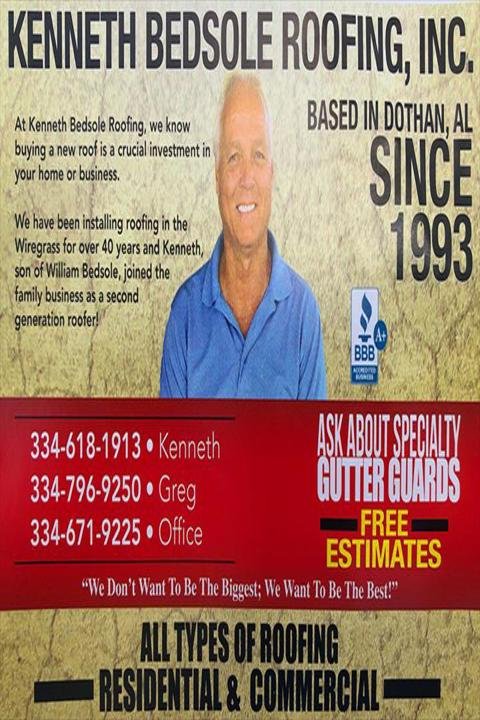 Slide of Kenneth Bedsole Roofing