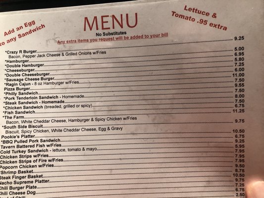 Menu photo 3 Crazy R's Bar & Grill Goodland, KS Menu photo 3 Crazy R's Bar & Grill Goodland, KS