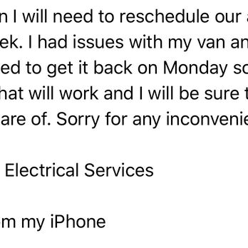 Dietrich Electrical Services - Just some examples of our communications.. - Electricians Near Me