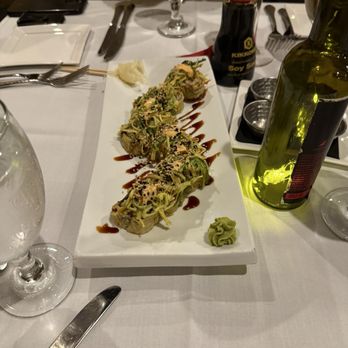 Firefly - Devils Advocate sushi roll - Steakhouses Near Me - Panama City Beach, Florida Firefly - Devils Advocate sushi roll - Steakhouses Near Me - Panama City Beach, Florida
