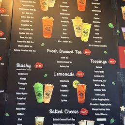 Drinks menu Drinks menu