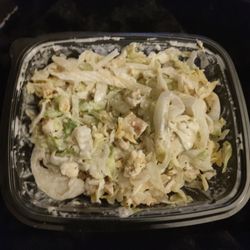 My salad with iceberg lettuce.