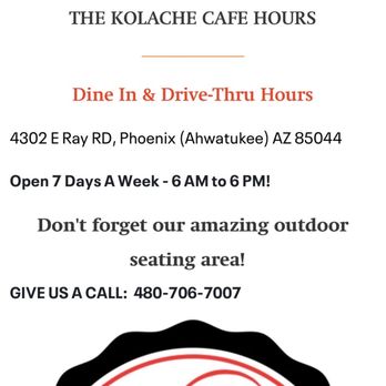 The Kolache Cafe - Beware. Not open until 6 p.m. - Breakfast & Brunch Near Me - Phoenix, Arizona
