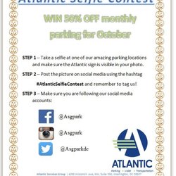 Atlantic Transportation Services - You're one selfie away from receiving 50% off monthly parking in October!  Got questions?? Email   SocialMedia@asgpark.com  #ASGPark #