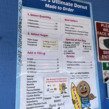 Manuela Malasada - 5/26/22 Menu - Donuts Near Me - Kahului , Hawaii Manuela Malasada - 5/26/22 Menu - Donuts Near Me - Kahului , Hawaii