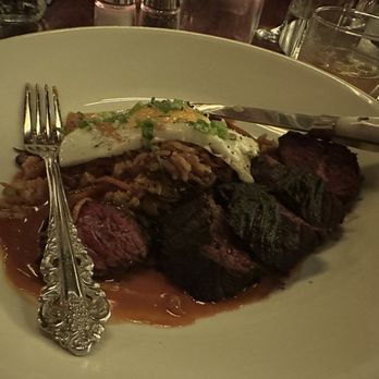 The Pearl - Hanger steak with kimchee rice - New American Near Me - Columbus, Ohio The Pearl - Hanger steak with kimchee rice - New American Near Me - Columbus, Ohio