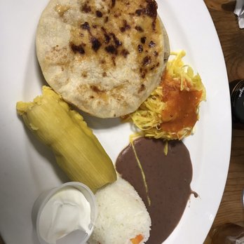 El Rinconcito Cafe - Pupusa and tamale platter - Salvadoran Near Me - Washington, DC, District of Columbia