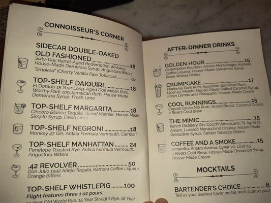 Menu photo 2 Sidecar New Braunfels, TX