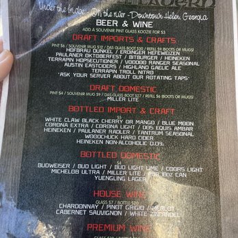 The Troll Tavern - Drink menu - American Near Me - Helen, Georgia