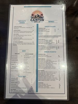 Menu photo 1 Canyon Grille Escondido, CA Menu photo 1 Canyon Grille Escondido, CA