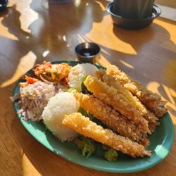 Bespoki Bowl - Shrimp Tempura plate with kimchi and cole slaw